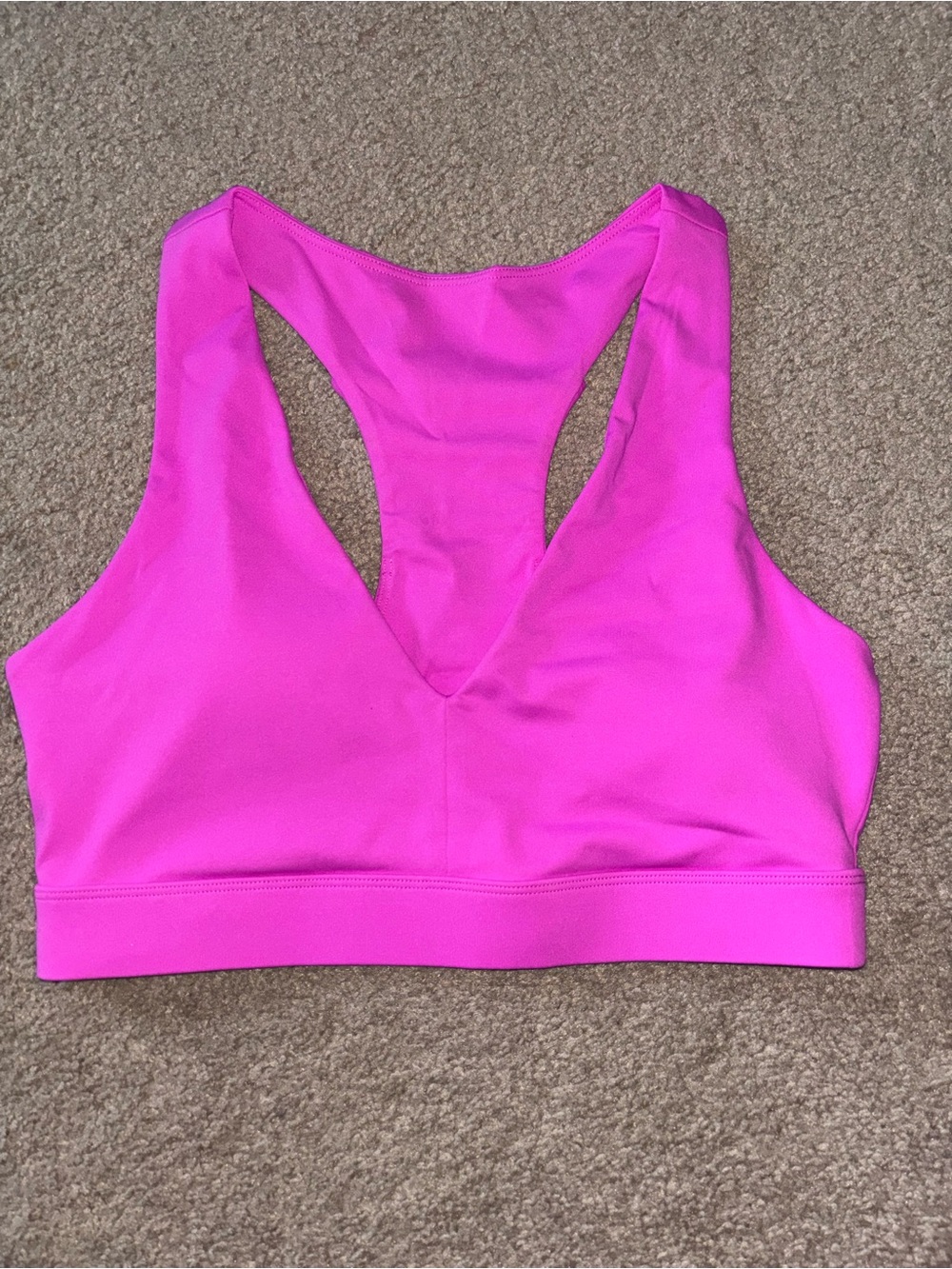 Fabletics Hot Pink V-Neck Racerback Sports Bra